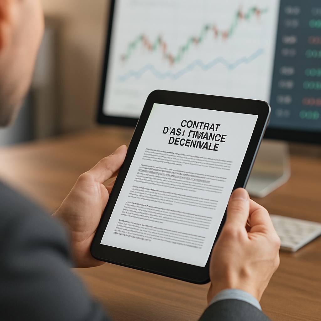 Comparaison des offres d'assurance décennale sur une tablette